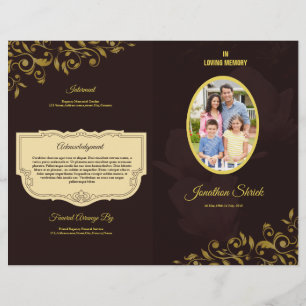 Template folder voor uitvaartprogramma Brochure