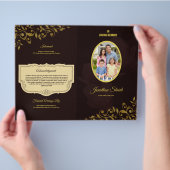 Template folder voor uitvaartprogramma Brochure (Hand)