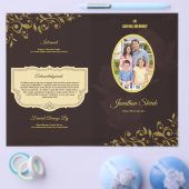 Template folder voor uitvaartprogramma Brochure (Enkel)