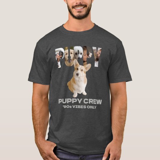 Template Men's T-Shirts Pet Puppy Custom Photo (Voorkant)