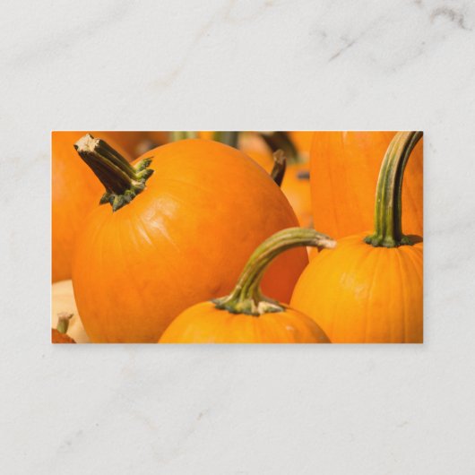 TEMPLATE VAN DE POMPKIN HARVEST BUSINESS CARD VISITEKAARTJE (Achterkant)