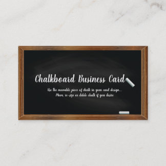 Template voor Blackboard en Chalk Business Card Visitekaartje