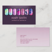 Template voor Cool Nail Tech & Manicurist-visiteka Visitekaartje (Voorkant / Achterkant)