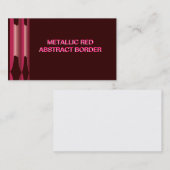 Template voor een rode metaalgrenskaart visitekaartje (Voorkant / Achterkant)