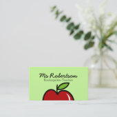 Template voor visitekaartjes voor leerkrachten met (Staand voorkant)