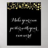 Template with gold design Make Your Own Poster (Devant)