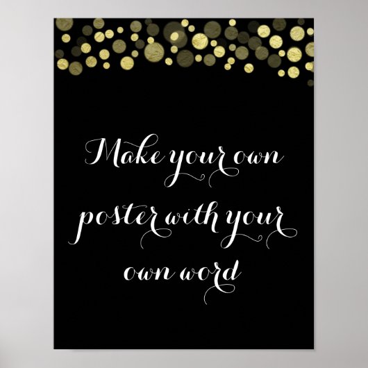 Template with gold design Make Your Own Poster (Devant)