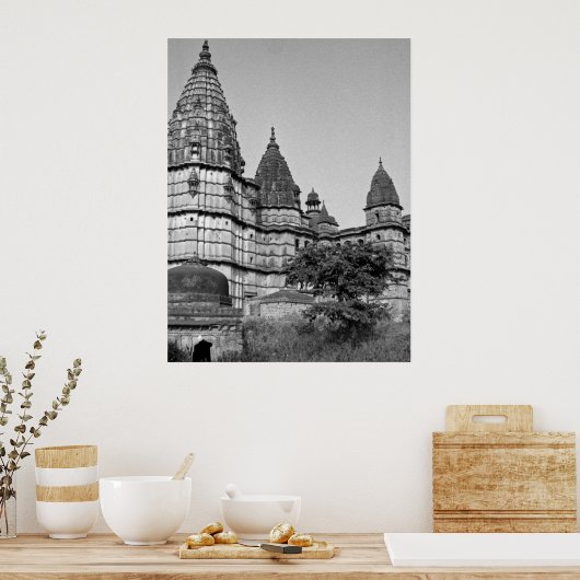 Temple à Varanasi Inde Poster (Cuisine)
