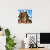 Temple bouddhiste cambodgien & Affiche de citation (Bureau à domicile)