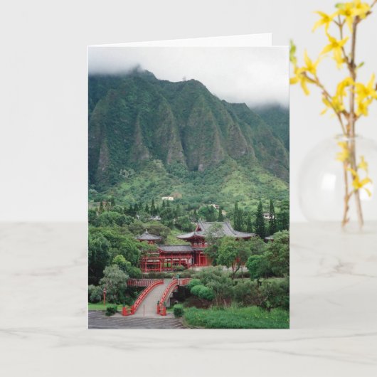 Temple Byodo-In - carte (Fleur jaune)