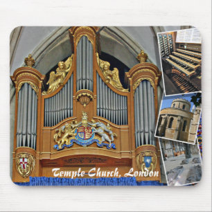 Temple Church, Londen, England pipe organ mousepad Muismat
