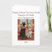 Temple de carte d'art de chat de déesse de filasse (Dos)