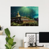 Temple De La Barrière De Corail - Poster (Bureau à domicile)