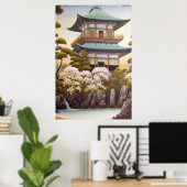 Temple de la nature Art mural asiatique (Bureau à domicile)