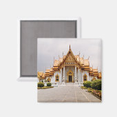 Temple de marbre d'or sur Khmer Lion Magnet (Recto/Verso)