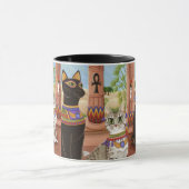 Temple de tasse d'art de chat de déesse de filasse (Centre)