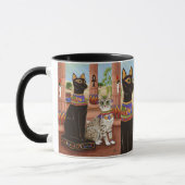 Temple de tasse d'art de chat de déesse de filasse (Gauche)