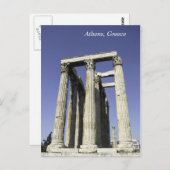 Temple de Zeus - Athènes, Grèce Carte postale (Devant / Derrière)