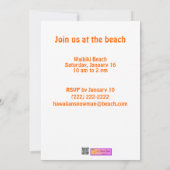 Temple des Invitations de la fête de Funny Beach (Dos)