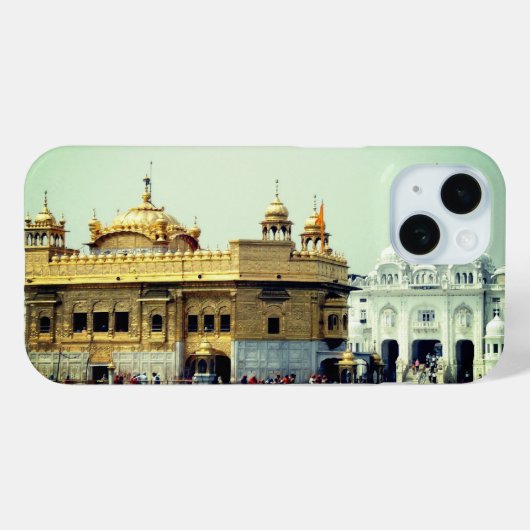 Temple d'or, Amritsar, Inde iPhone 15 Coque (Verso (horizontal))