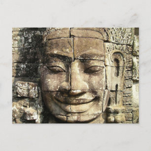 Temple Face, Cambodjaanse Vintage Briefkaart