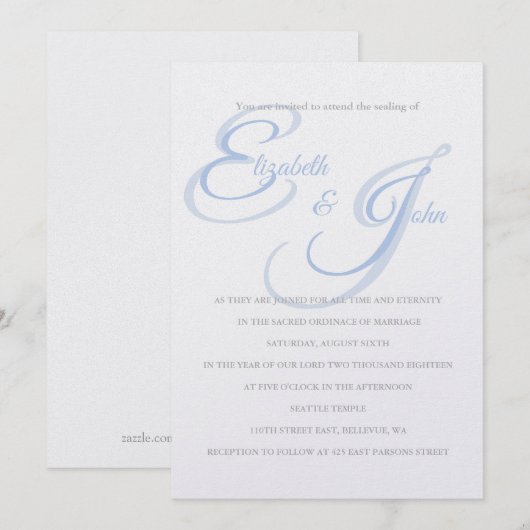 Temple Faire-part de mariage (Devant / Derrière)