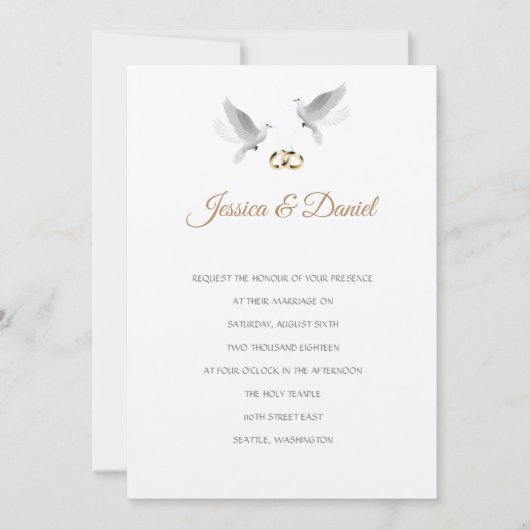 Temple Faire-part de mariage (Devant)