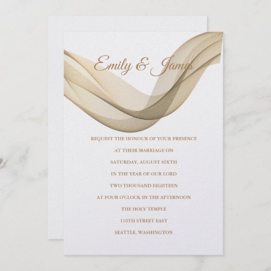 Temple Faire-part de mariage (Devant / Derrière)
