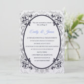 Temple Faire-part de mariage Couronnement d'argent (Debout devant)