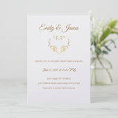 Temple Faire-part de mariage-Fancy Gold Heart (Debout devant)