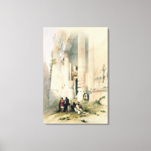 Temple genaamd El Khasne, Petra, 7 maart 1839, pl Canvas Afdruk