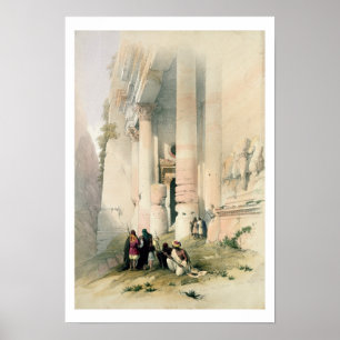 Temple genaamd El Khasne, Petra, 7 maart 1839, pl Poster