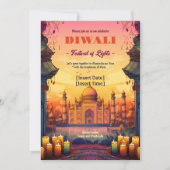 Temple Glow Diwali Uitnodiging (Voorkant)