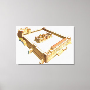 Temple in Jerusalem. Herod's tempel Canvas Afdruk