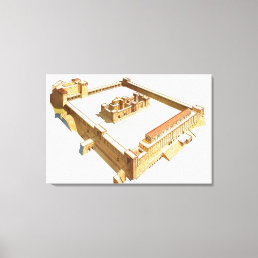 Temple in Jerusalem. Herod's tempel Canvas Afdruk (Voorkant)