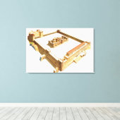 Temple in Jerusalem. Herod's tempel Canvas Afdruk (Insitu (Houten vloer))