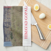 Temple indien vue serviette de thé (Quart Plié)