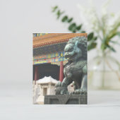 Temple Lion Briefkaart (Staand voorkant)