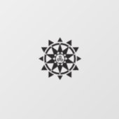 Temple logo-raambekleding raamsticker (Vel)