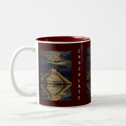 Temple Maya Chichen Itza Chocolate Chocolat Mug (Gauche)