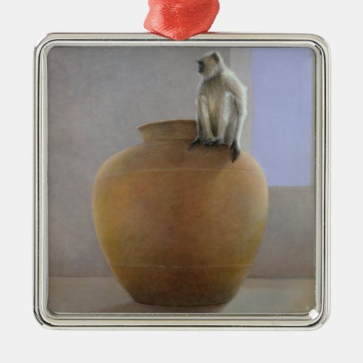 Temple Monkey Metalen Ornament (Voorkant)