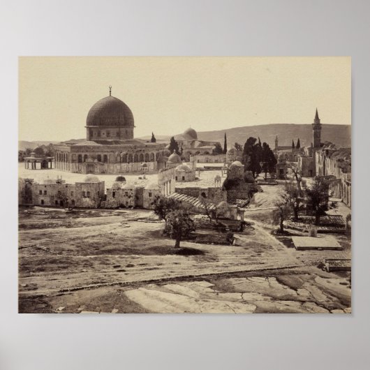 Temple Mount and Dome of the Rock in Jerusalem Poster (Voorkant)