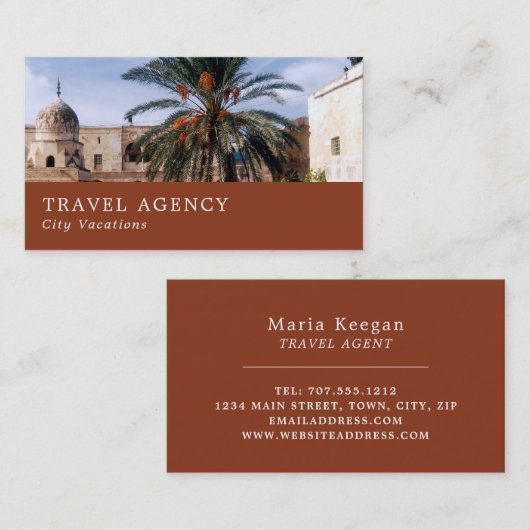 Temple Mount, Jerusalem Carte de visite de l'agent (Devant / Derrière)