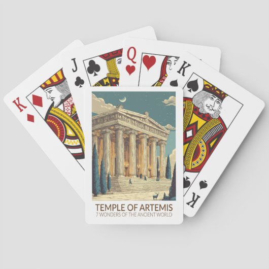 Temple of Artemis Seven Wonders of the World Art Pokerkaarten (Achterkant)