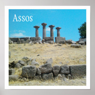 Temple of Athena, Assos Ruins, Behramkale, Turkije Poster