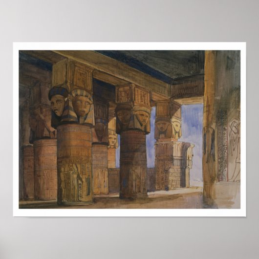 Temple of Denderah, Upper Egypt (w/c op papier) Poster (Voorkant)