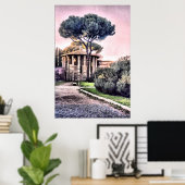 Temple of Hercules Victor Poster (Thuiskantoor)