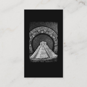 Temple of Kukulcán Mayan Pyramids Aztec Calendar Visitekaartje
