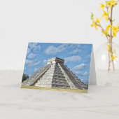 Temple of Kukulcán, Pyramid, Chichen Itza, Mexico Kaart (Gele Bloem)
