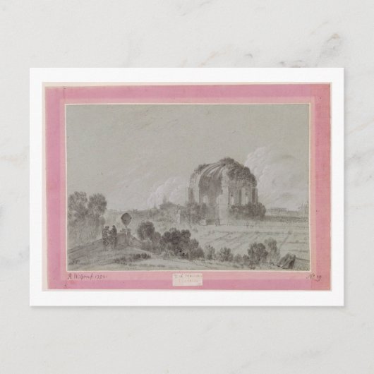 Temple of Minerva Medici, Rome, 1754 (tekening en Briefkaart (Voorkant)
